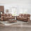 Irmi 2-Piece Living Room Set, 85" Oversize Classic Vegan Leather Upholstered Manual Reclining Sofa (Set of 2)