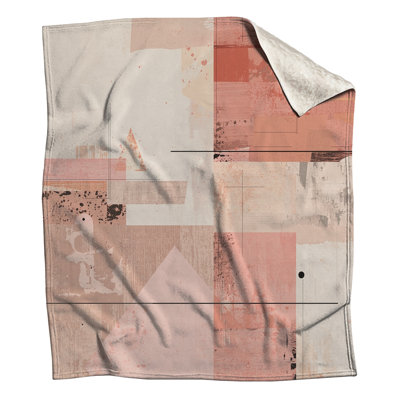 Textured Pink Abstract Blankets