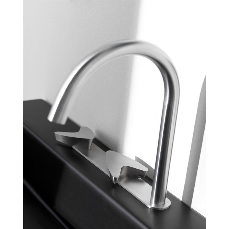 Acquaco Linki Arrow Deck Mount Hot and Cold Handle, Polished Gold PVD