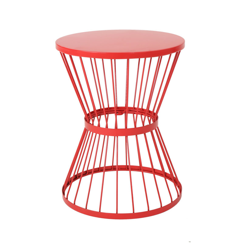 Lassen 16" Side Table （Only Include Table), Red