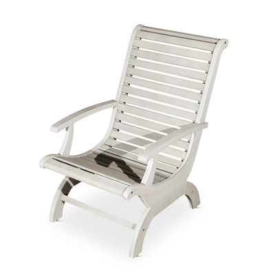 Chaise en bois d'eucalyptus gris Driftwood - Chaise de jardin confortable et élégante pour le patio