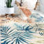 Onley Palm Frond Floral Indoor/Outdoor Area Rug Orange/Ivory/Blue-69986562