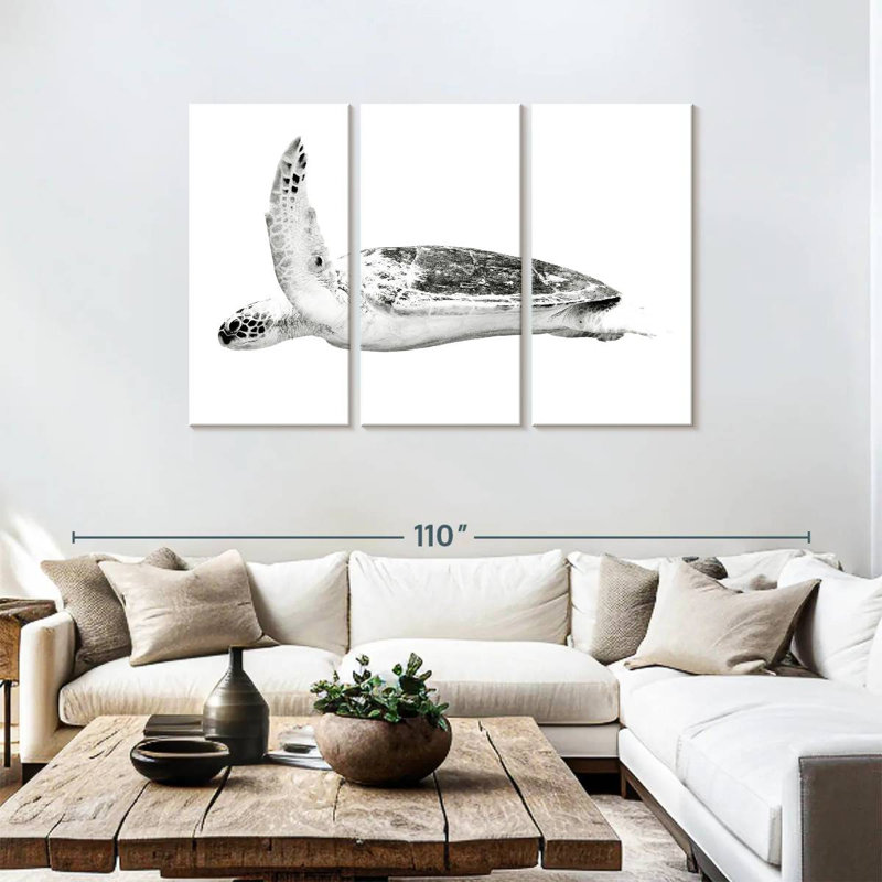 Noble Hawksbill Turtle, 48" H x 74" W