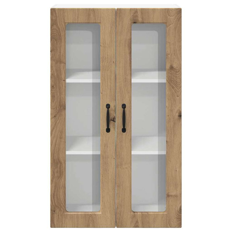 Vidaxl Kitchen Wall Cabinet With Shelf Concrete Grey 80 X 31 X 100 Cm, Artisan Oak, 100cm H x 60cm W x 31cm D