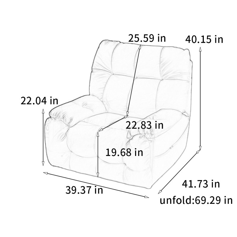 Solid wood multi-functional recliner chair