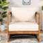 Chaises d'appoint durables en bois d'acacia, conception de baignoire élégante, oasis extérieure moderne