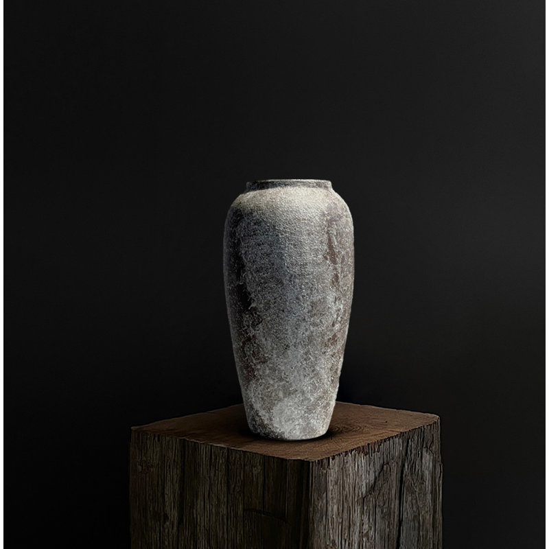 Vase en céramique fait à la main, Noir / blanc