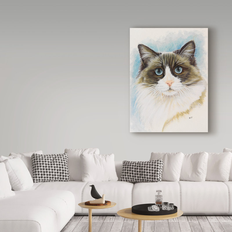 Adelphi «Ragdoll Portrait», reproduction de peinture à l'huile sur toile tendue, H 19 po x l 14 po