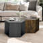 Table basse hexagonale, taille de 23,95 po, construction, table de rangement spacieuse avec rangement ouvert, table de chevet polyvalente, style géométrique, assemblage facile