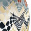Horloge murale à motif de chevrons Earthy Tones-101236195