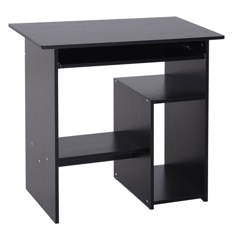 MDF Writing Desk, Brown/Silver