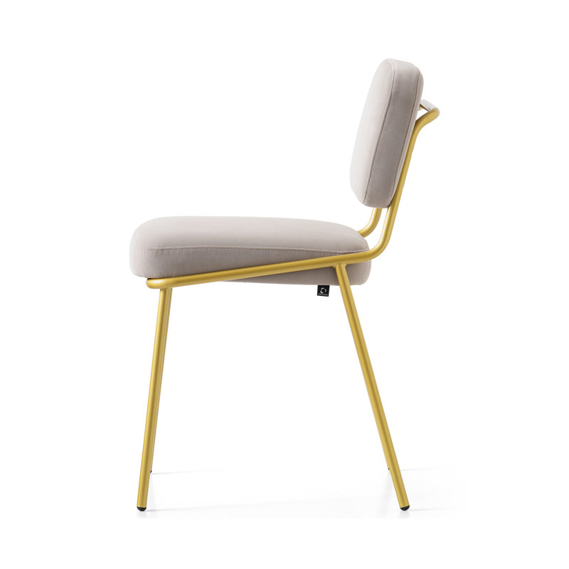 Sixty Upholstered Dining Chair with Metal Frame, Sand, Matt Taupe