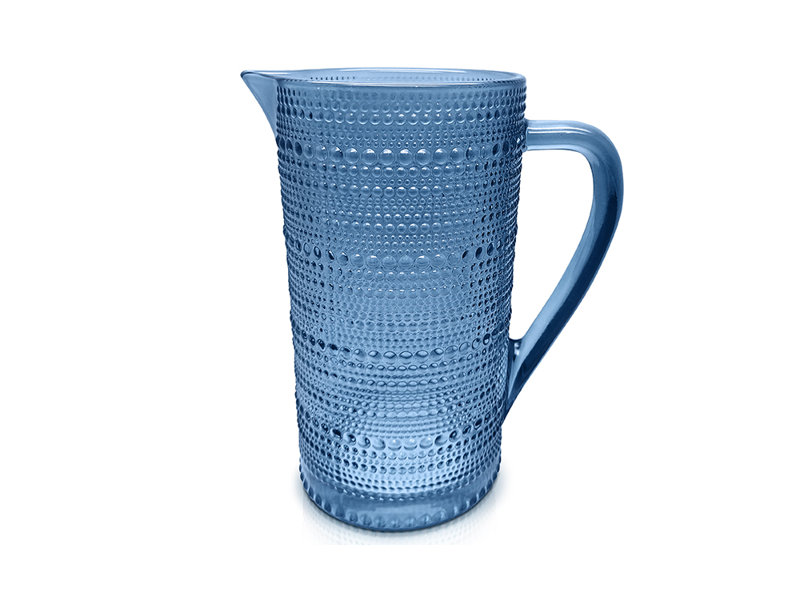 Blue Hobnail Pitcher
