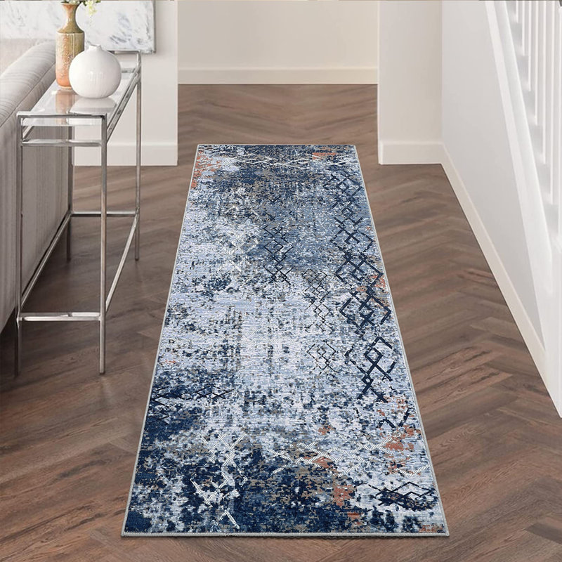 Tapis Kamarrah avec envers antidérapant, Tapis de couloir 2 pi x 6 pi