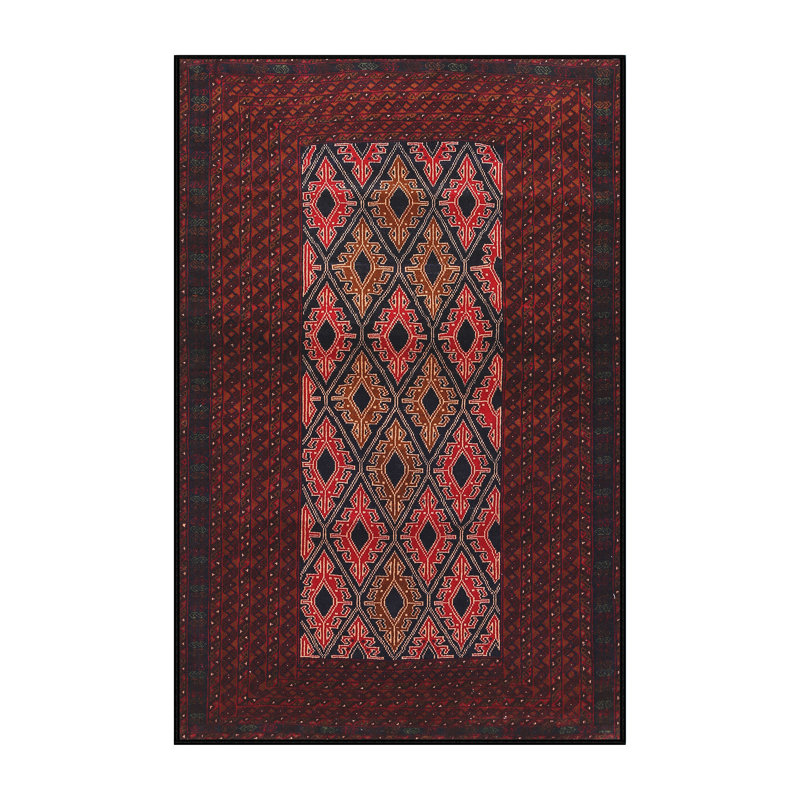 Tapis rouge à motif sud-ouest, Rectangle 8 pi x 10 pi