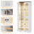 Erileat 24 Pair Shoe Storage Cabinet With LED Lighting And Adjustable Shelves-1209681968