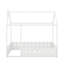 Lit simple en bois avec clôture-249143926