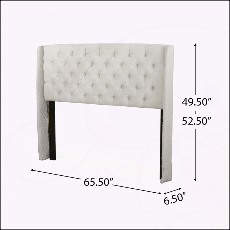 Tête de lit LIDIA WING, Beige, Double
