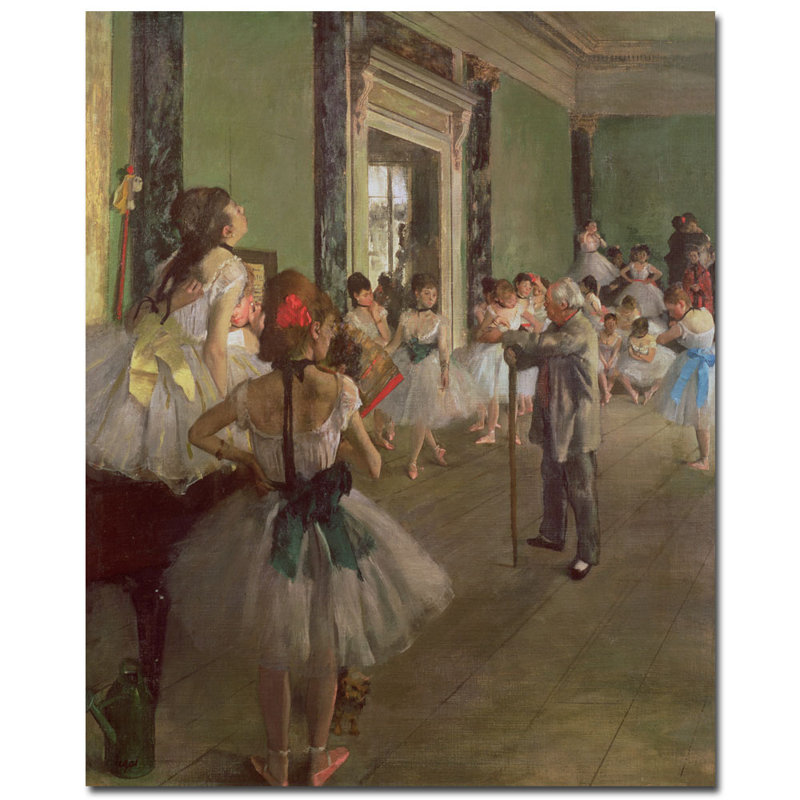 "the danse class, 1873" par edgar degas, reproduction d’art sur toile, H 47 po x l 35 po x P 2 po