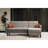Modern Corner Sofa-Bed, Light Grey, 85.0 x 33.9 x 51.2 inches | Durable Metal/Wood Frame, 26 DNS Sponge Seating, 22 DNS Back Cushion | Perfect for Small Spaces, Stylish & Comfortable Design-90667732