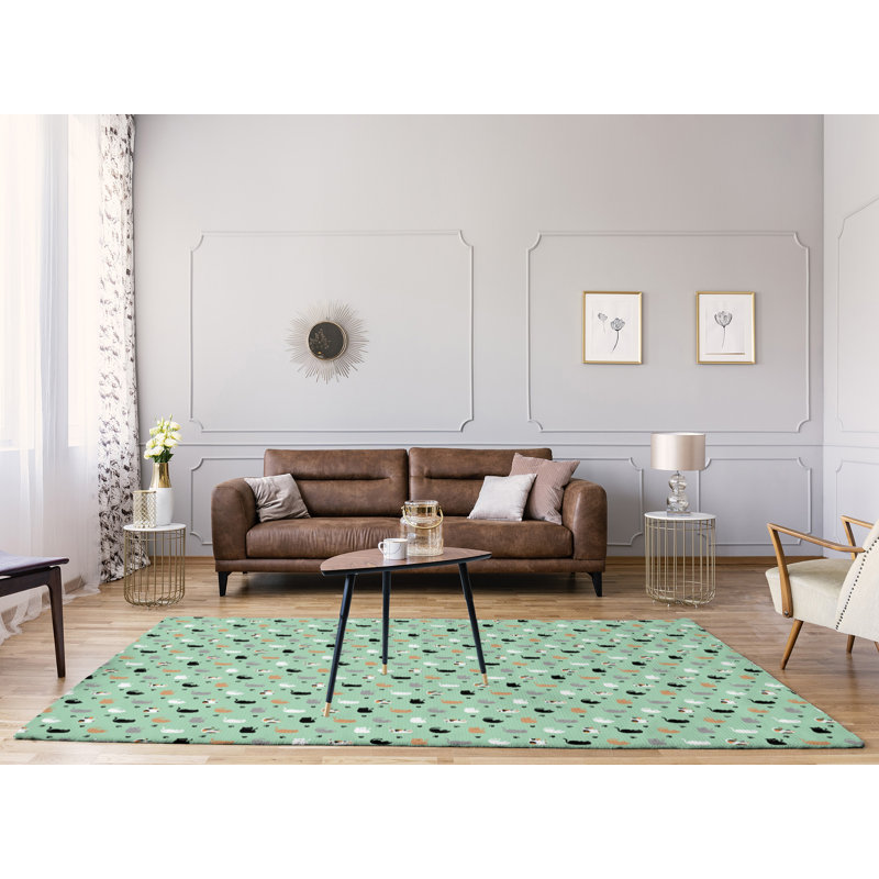 Tapis pour chat "reg patterns green area", Rectangle 9 pi x 12 pi