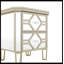 Commode d'appoint en bois à 2 tiroirs avec miroir
