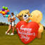 Boule gonflable Kiss Couple Bear