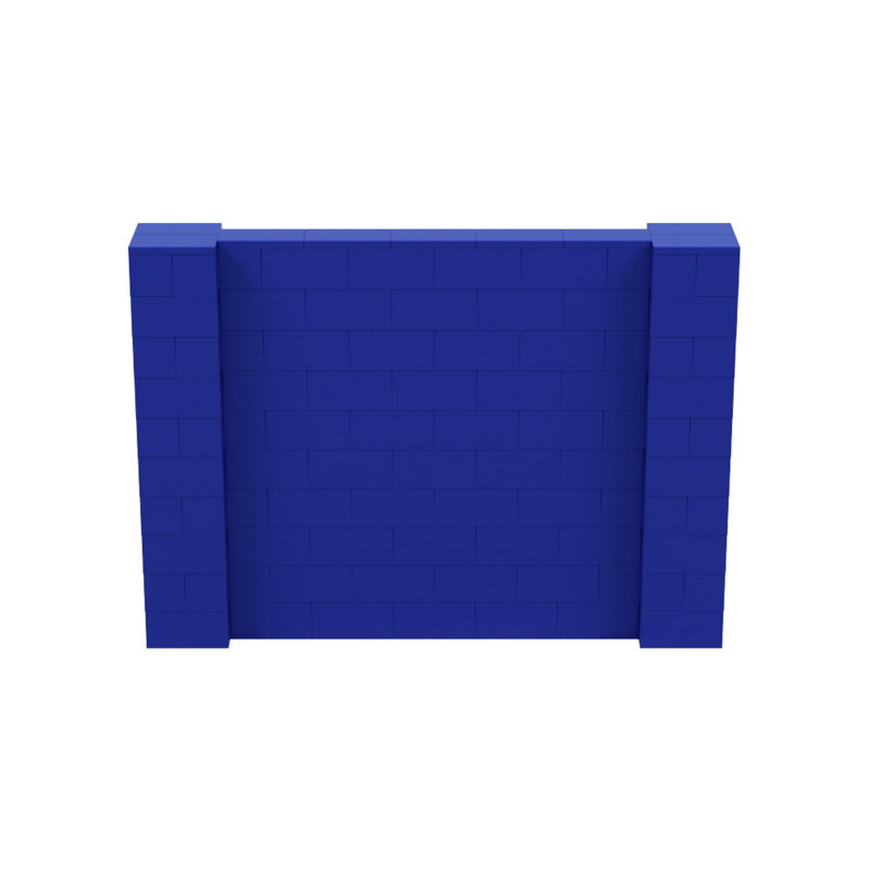 Ensemble mural de blocs géants 7 'T, H 60 po x l 84 po x P 12 po, Bleu