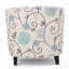 Tacie 29" W Floral Barrel Chair with Birch Wood Legs-107531847