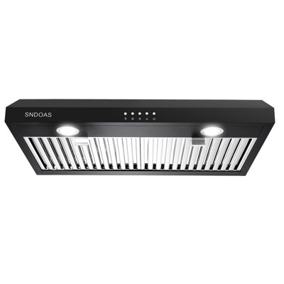 SNDOAS 30" Stainless Steel 450 CFM Convertible Under Cabinet Range Hood with Baffle Filter