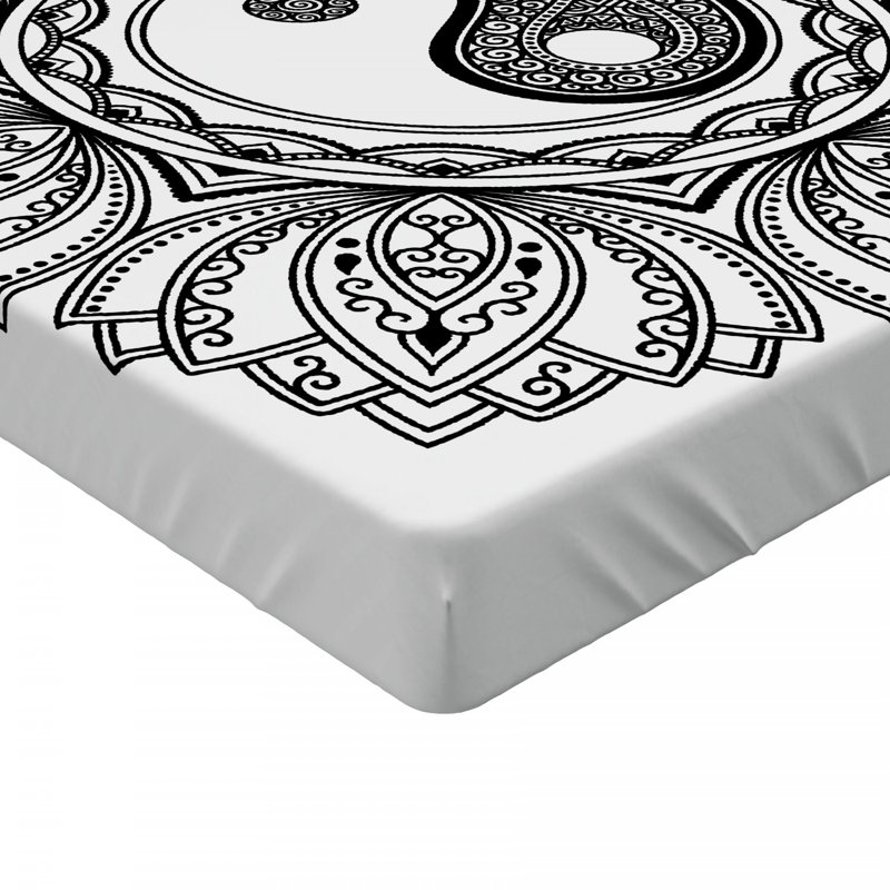 Microfiber Floral Fitted Sheet, Full/Double Fitted Sheet