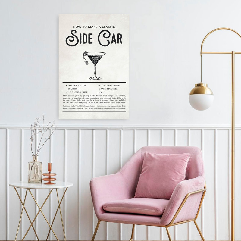 Art contemporain rétro Side Car Classic, H 24 po x l 16 po