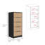 Commode 5 tiroirs Modern - H 42,71 po x l 16,51 po x P 18,01 po-94239246