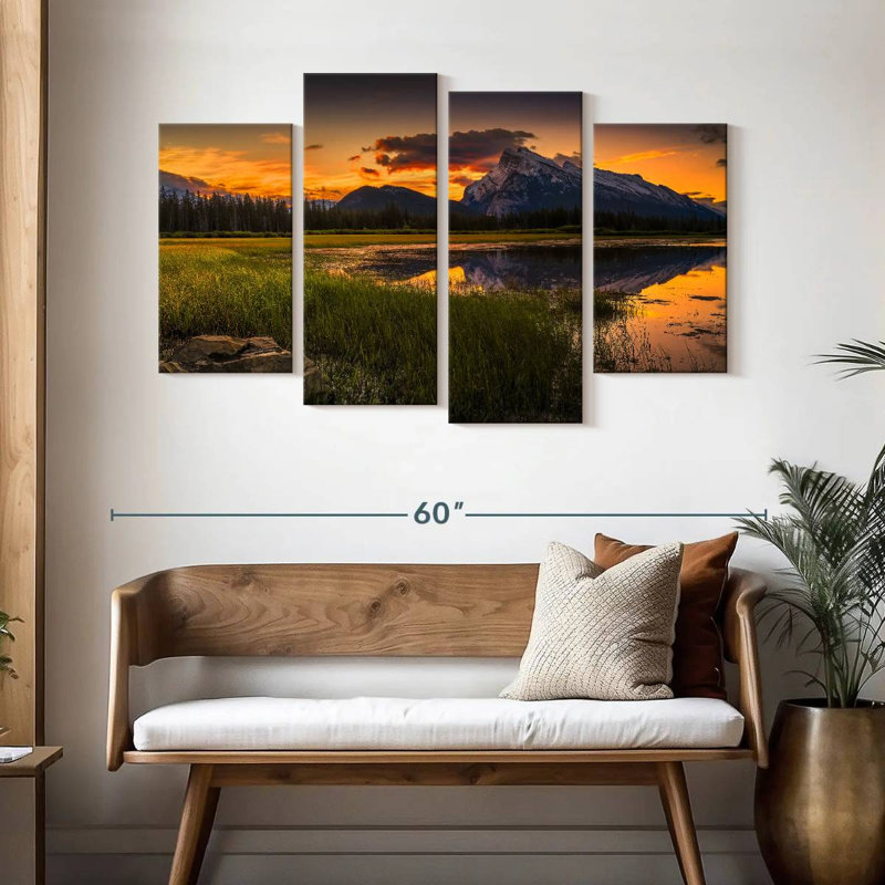 Keesha Canadian Rockies Sunrise, H 32 po x l 52 po