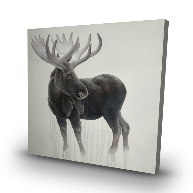 Bull moose - 32"x32" art on canvas
