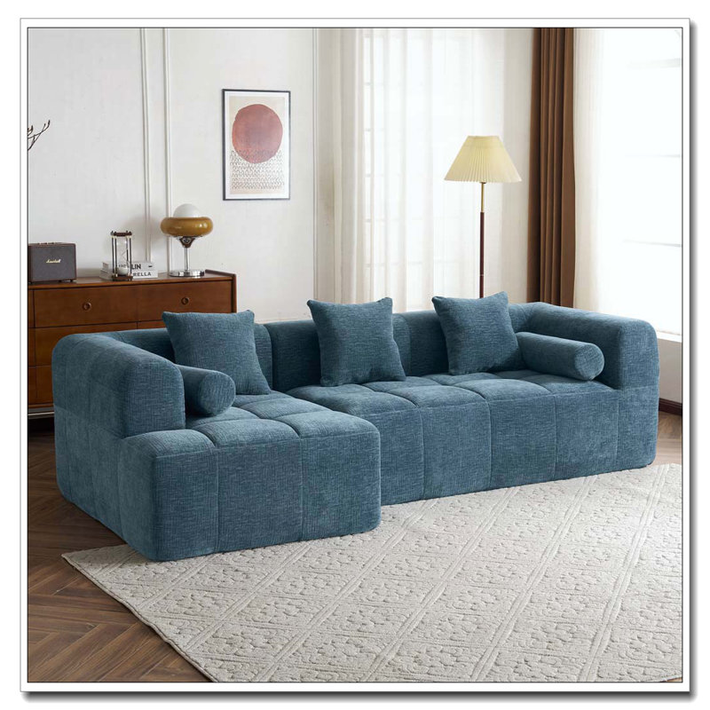 Canapé modulaire 101,2 po, Bleu