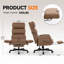 Chaise de bureau moderne rembourrée avec assise large, dossier rembourré et siège à pieds croisés-628425588