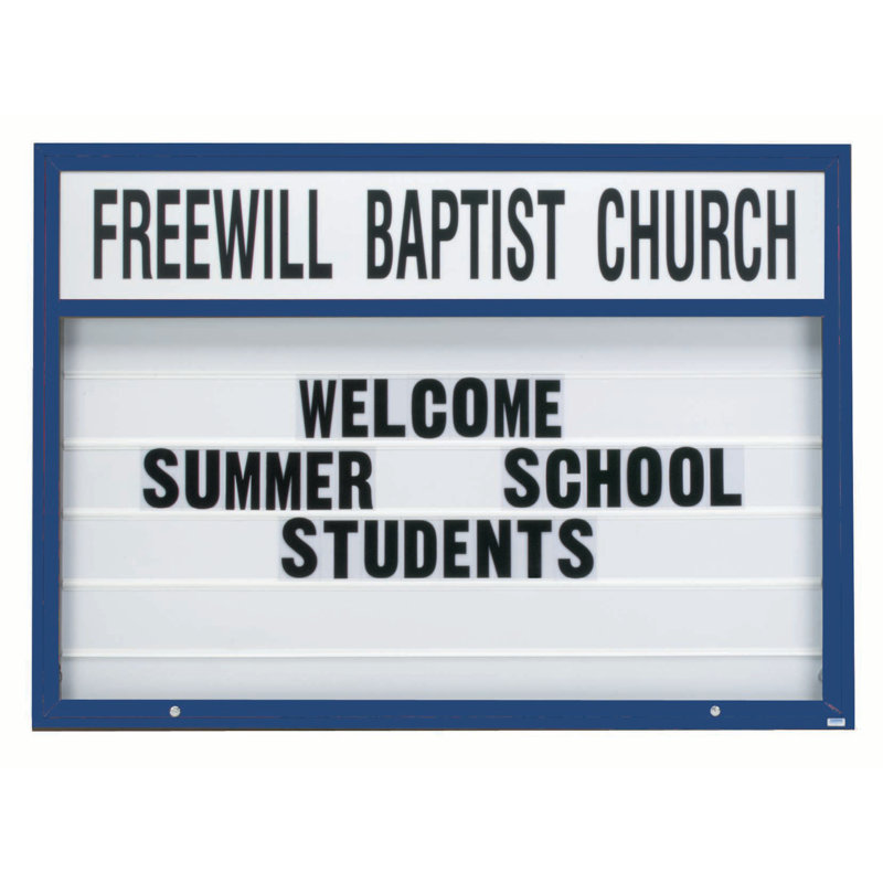 Marquee Two Illuminated Double Sided Changeable Sign System, Blue