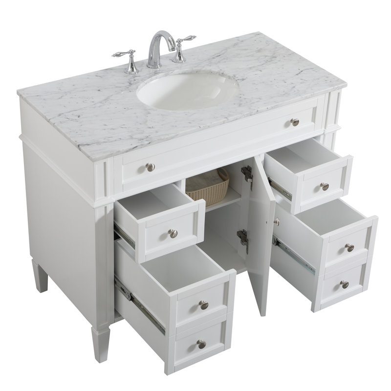 Ensemble de meuble-lavabo simple 42 po Rivers, Blanc