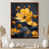 Toile avec cadre flottant brun