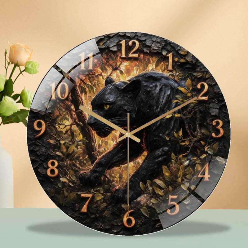 Horloge murale numérique en verre Jaguar