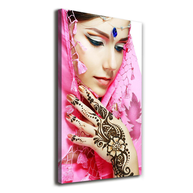 Indian Woman - Wrapped Canvas Print