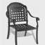 7-Piece Set Of Cast Aluminum Patio Furniture With Black Frame and Blue Cushions (same as:W1710S00495)