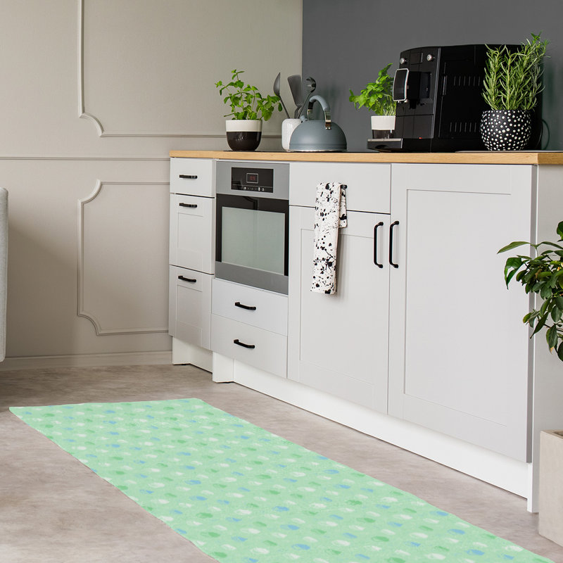 Tapis à rayures petits gâteaux green area, Tapis de couloir 2 pi 6 po x 8 pi