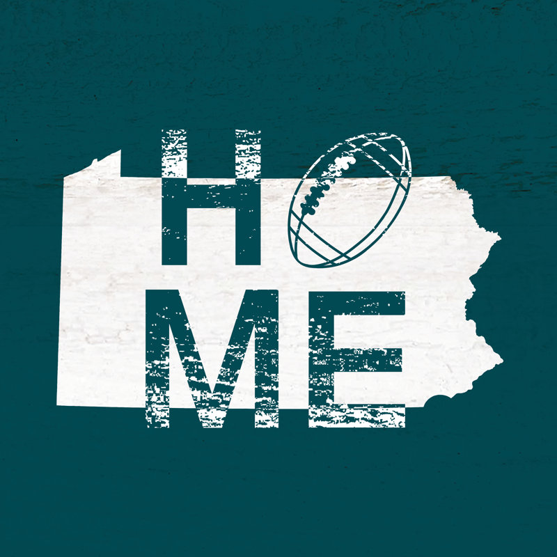 Home Football Eagles - Wrapped Canvas Painting, 30cm H x 30cm W