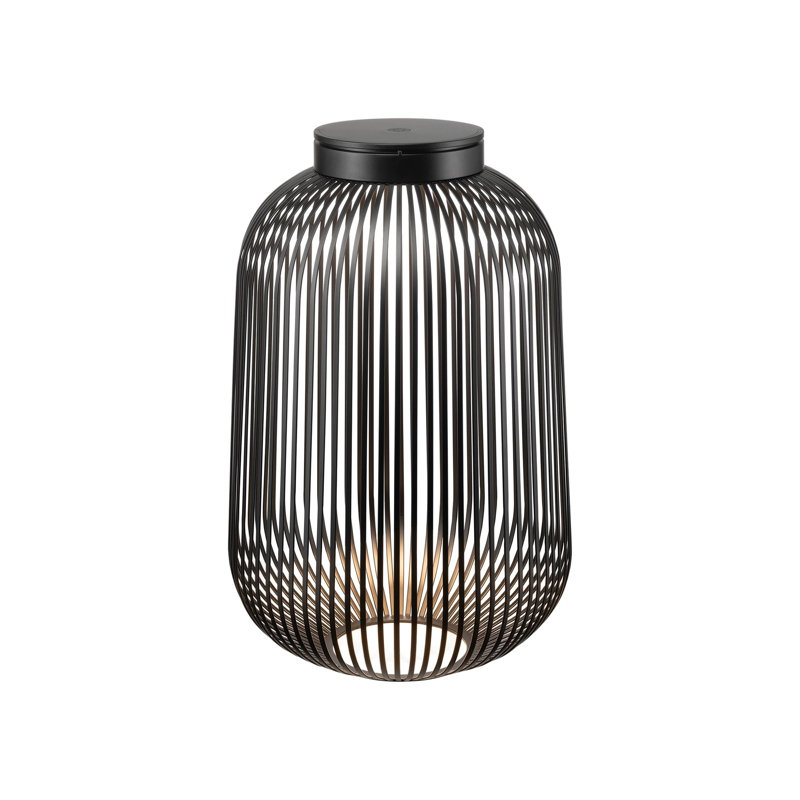 Steel Lamp, Black, 49cm H x 31cm W x 31cm D