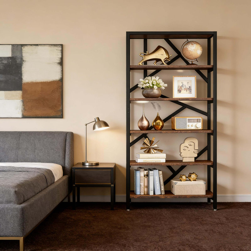 Versatile Shelf Display,Sturdy Bookshelf,Modern Bookcase
