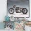 Moto personnalisée sur fond gris - impression sur toile-67364685-67364680