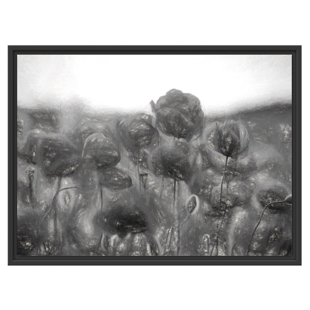 Gerahmtes Wandbild Feuriger Mohn Kunst