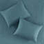 Couette réversible bleu sarcelle pour lit simple/simple XL - Microfibre, rembourrage 90 % coton, pour une literie réversible avec surpiqûres, fraîcheur longue durée